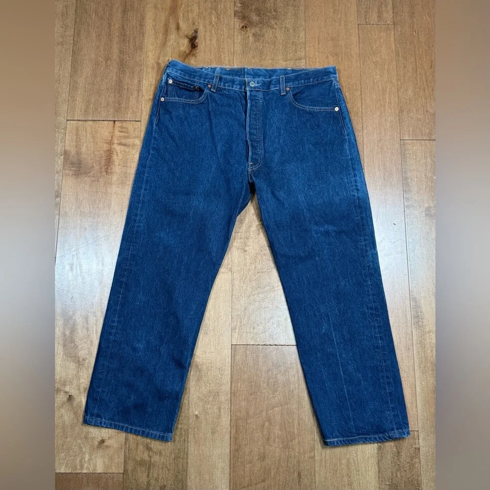 Levis 501-0000 XX Blue Denim Jeans Made USA‎ Mens 40x30 Button Fly 01’ Dark Y2K